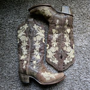 Corral square toed boots
